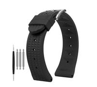 Cinturino Waffle compatibile con Seiko PROSPEX SKX007 Water Ghost 20mm 22mm Abalone Small MM for orologio sportivo in gomma da uomo in silicone Diver(B Black-silver,Width 22mm)