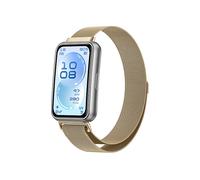 CINTURINO WIGENTO Bracciale in milanese con chiusura magnetica per Huawei Band 10, 11 e 11 Pro Oro, Argento, Acciaio inox