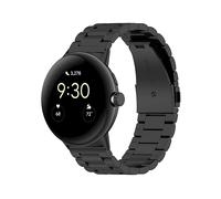 Wigento Cinturino in metallo per Google Pixel Watch 4/3/2/1, 41 mm, chiusura rapida, regolabile, traspirante, colore nero