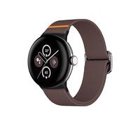 CINTURINO WIGENTO Google Pixel Watch 4/3 45mm - elastico regolabile Marrone, Dettaglio Arancione, Nylon