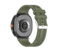CINTURINO WIGENTO ibrido intrecciato e Verde, silicone / nylon