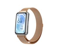 CINTURINO WIGENTO Metall Mesh Design con magnete regolabile per Huawei Band 11 11 Pro 10 Oro, Acciaio inossidabile