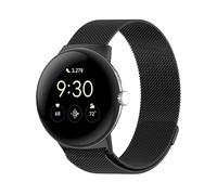 CINTURINO WIGENTO Milanese in con chiusura magnetica per smartwatch Nero, Acciaio inossidabile