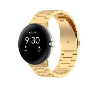 Wigento Cinturino in metallo per Google Pixel Watch 4/3/2/1, 41 mm, chiusura rapida, regolabile, traspirante, colore oro