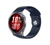 Wigento Cinturino in silicone per Huawei Watch GT Runner 2, regolabile, ergonomico, morbido e confortevole, su misura (blu scuro)