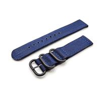 Cinturino Zulu 2 pezzi nylon G10 ONE MORE STRAP con fibbia Satinata e Nera PVD in acciaio inox 304 orologio militare survivor 18mm 20mm 22mm 24mm Nero grigio 007 Verde Beige Blu (Blue PVD, 24mm)