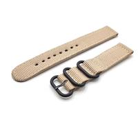 Cinturino Zulu 2 pezzi nylon G10 ONE MORE STRAP con fibbia Satinata e Nera PVD in acciaio inox 304 orologio militare survivor 18mm 20mm 22mm 24mm Nero grigio 007 Verde Beige Blu (Beige PVD, 24mm)