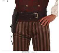 CINTURONE COW-BOY IN PELLE MARRONE