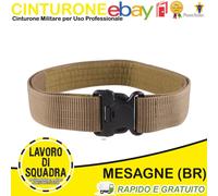 Cinturone Tattico Militare in CORDURA per Uso Professionale 100CM Militaria TAN