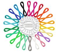 Cinvo 22 colori stringa Gimp corda di plastica stringa cordino cordicella Craft Kit con 22 ganci a scatto e 22 portachiavi per braccialetti Scoubidou fai da te creazione di gioielli