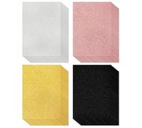 Cinvo Confezione da 32 fogli di carta glitterata, formato A4, spessore 250 g/m², carta colorata scintillante, per Cricut, scrapbook, poster, feste(21,6 x 27,9 cm, 4 colori classici)