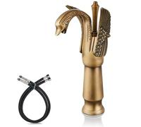 Cinwiny Rubinetto del cigno Rubinetto del lavandino del bagno in ottone antico bronzo a forma di cigno maniglia singola un foro alto lavabo rubinetto miscelatore ponte montaggio uccello rubinetto