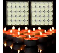 CINY 50 Pcs Candele Da Tè, Lumini, Piccole Dimensioni 2 Ore Di Durata, Artefatto Di Confessione Proposta Amante Del Matrimonio Romantico, Cera Di Tè Senza Fumo, Per La Casa, Ristorante (bianca)