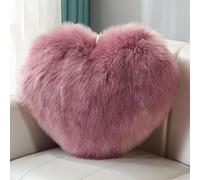 CINY Cuscino in Peluche Cuscino a Forma Di Cuore Soffice Morbido Cuscino Decorativo Lavabile Caldo e Accogliente Decorazione Per La Casa Regalo Per Soggiorno Divano Camera 40 x 50 cm Uva viola