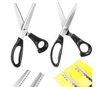 CINY Forbici da Cesoie Da 2 Pezzi (Bordi Seghettati e Smerlati) Forbici Da Cucito Tagliate a Zig Zag Taglio Su Misura Per Abbigliamento Tessuto, Pelle, Cotone, Carta (5mm)