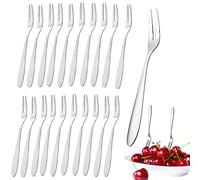 CINY Forchette da Dessert 20 Pz, Forchetta Frutta In Acciaio Inox, Insalata, Antipasto, Set Forchettina Per Torte, Forchette Cocktail, Forchette Decorative, Per Famiglie, Ristoranti, Bistrot e Bar