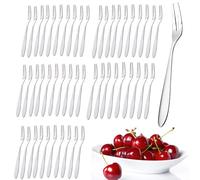 CINY Forchette da Dessert 50 Pz, Forchetta Frutta In Acciaio Inox, Insalata, Antipasto, Set Forchettina Per Torte, Forchette Cocktail, Forchette Decorative, Per Famiglie, Ristoranti, Bistrot e Bar
