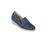 Cinzia Mocassini da donna in pelle nubuck con zeppa