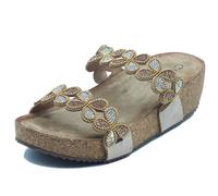 Cinzia Soft CI1003 Grey Sandali per Donna in tessuto grigio con zeppa media