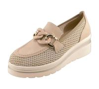 Cinzia Soft CI1109 002 - Mocassini Zeppa Media in Ecopelle e Tessuto Nude 36
