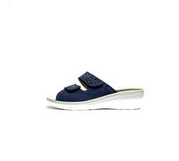 CINZIA SOFT CIABATTE DONNA COMFORT CON PLANTARE ESTRAIBILE NE201 JEANS CAMOSCIO
