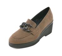 Cinzia Soft DM125058 003 - Mocassini Zeppa media in Camoscio sintetico Fango 40