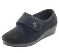 Cinzia Soft IEA3801 Negro Pantofole chiuse per Donna in tessuto con chiusra a st
