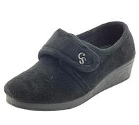 Cinzia Soft IEA3801 Negro Pantofole Chiuse per Donna in Tessuto con chiusra a Strappo (Taglia 40)