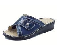 Cinzia Soft IM24200 Bleu Ciabatte per Donna in Pelle con Regolazione a Strappo (Taglia 35)