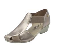 Cinzia Soft IV3021748S Gravel Sabbia Mocassini per Donna in Pelle e Tessuto con Zeppa Media (Taglia 40)