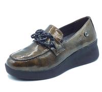 Cinzia Soft IV322502 Bronzo Mocassini per Donna in vernice con zeppa media