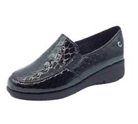 Cinzia Soft IV8920543 Black Mocassini per Donna in Pelle Cocco con Zeppa Media (Taglia 40)