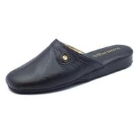 Cinzia Soft Mauri Moda by IAO407 Nero Pantofole per Uomo in Ecopelle (Taglia 41)