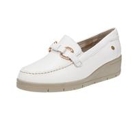 Cinzia Soft Mocassini In Pelle Con Zeppa Bianco - Donna Scarpe