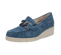 Cinzia Soft Mocassini In Suede Con Zeppa Blu - Taglia 39 [25cm] Scarpe Donna