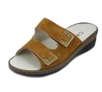 Cinzia Soft Sandali Donna in Pelle Camoscio Marrone - Zeppa 4 cm