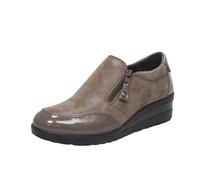 Cinzia Soft Slip On In Pelle Con Cerniera Marrone - Donna Scarpe Slip On