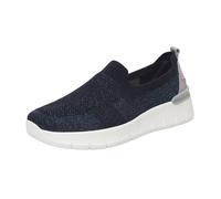 Cinzia Soft Slip On In Tessuto E Suede Blu - Donna Scarpe