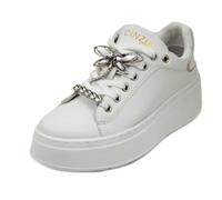 Cinzia Soft Sneakers Donna Bianche con Gioiello - Plantare Memory