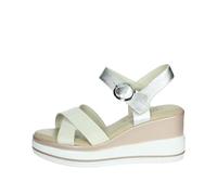 CINZIA SOFT Sandali Comodi con Zeppa Sv619849, Bianco, 39