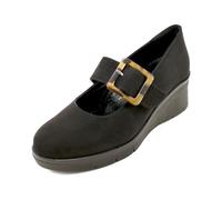 Cinzia Soft TS126041 001 - Décolleté Zeppa Media in Camoscio Sintetico 36 Nero