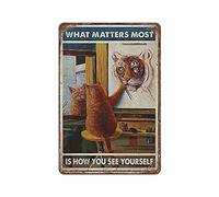Ciò che conta di più è come ti vedi Targa in metallo Targa in alluminio vintage Targa in ferro Pittura Poster in metallo Cartello per bar Uomini Cave Cafe Garage all'aperto Decorazione della parete di