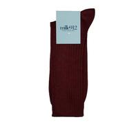 Ciocca Calza uomo mille912 un paio di calze lunghe a coste puro cotone filo di scozia articolo S055L, BOR Bordeaux, 44