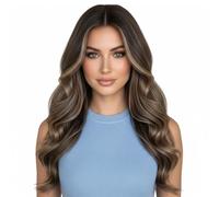 Ciocca Di Capelli Ricci Parrucca Naturale Con Clip Invisibili Resistente Al