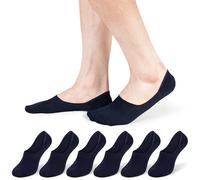 Ciocca Fantasmini calzini in cotone mercerizzato freschi e leggeri - Tallone antiscivolo silicone - Unisex - 6 Paia - due taglie