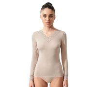 Ciocca Pura Maglia Donna con Cashmere Manica Lunga Pizzo Intimo Canottiera Elegante Calda [P0716C_NOC_M_1]