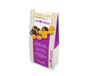 Cioccafè AMORETTO - Mini Amaretti Ricoperti di Cioccolato Fondente 125 g