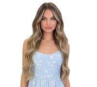 Ciocche Di Capelli Ricci Per Donne - Parrucca Naturale Con Clip Invisibili Resistente Al Calore Da 46 Cm - Capello Finto Ricci dall'Aspetto Realistico - Per Donne Signore Sposa Studentesse Lavoro Matr