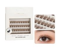 Ciocche di ciglia autoadesive marrone 8-16mm Makeup naturale quotidiano | Tenuta delicata garantisce vestibilità sicura, miscela naturale e facile rimozione senza appiccicoso(D40)