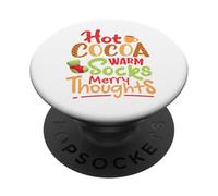 Cioccolata calda, calzini caldi, pensieri allegri PopSockets PopGrip Adesivo